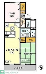 セジュール片町1 2LDKの間取図画像