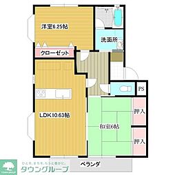 ベルメナージュ・M 2LDKの間取図画像
