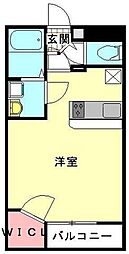 レオネクストインディゴ2 1Kの間取図画像