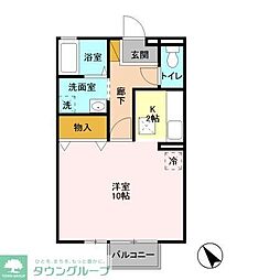クライン・モルツ 1Kの間取図画像