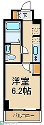 リヴシティ武蔵浦和 1Kの間取図画像