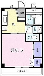 メゾン・アヴェニール 1Kの間取図画像