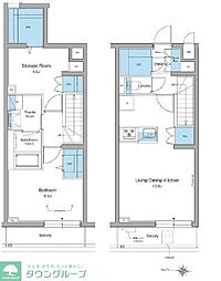 京王井の頭線 西永福駅 徒歩5分の賃貸マンション 1階1SLDKの間取り
