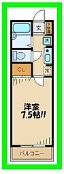 京王線 柴崎駅 徒歩3分の賃貸アパート 2階1Kの間取り
