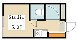 テラス西永福 2階ワンルームの間取り