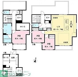 京王線 笹塚駅 徒歩7分の賃貸アパート 1階3LDKの間取り