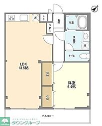 シンクレール 1LDKの間取図画像