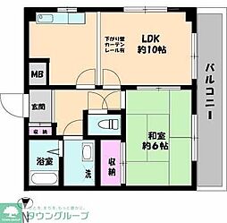アイリス砧 1LDKの間取図画像