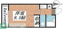 レジデンスISY 1Kの間取図画像