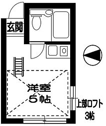 ベルビー祖師谷 ワンルームの間取図画像