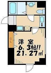 レジディア桜上水 1Kの間取図画像