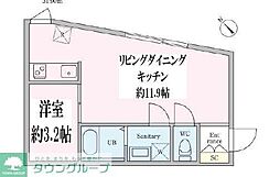 アートフル永福 1LDKの間取図画像