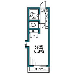 ディユーン仙川 ワンルームの間取図画像