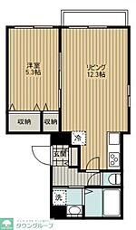 シャングリラ南烏山 1LDKの間取図画像
