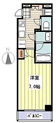 ガーラプレイス八幡山弐番館 1Kの間取図画像