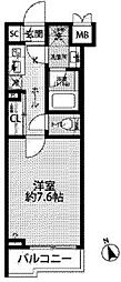 プレール・ドゥーク西荻窪 1Kの間取図画像