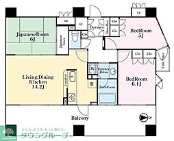パークスクエア武蔵野 3LDKの間取図画像