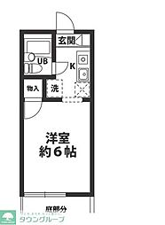 ビラサンク 1Kの間取図画像