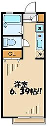 リライズ国領1 1Kの間取図画像