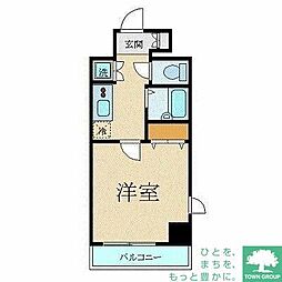 スカイコート・ヴィーダ五反田ウエスト 1Kの間取図画像