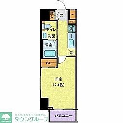 ジェノヴィア目黒南グリーンヴェール 1Kの間取図画像