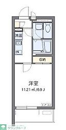 クレイノＹＡＭＡＳＨＩＴＡ 4階1Kの間取り