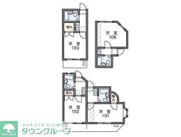 レオパレス蒲田 1Kの間取図画像