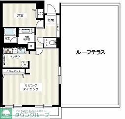 グランベルデ馬込坂 4階1LDKの間取り