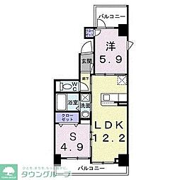レパラール関口 1LDKの間取図画像