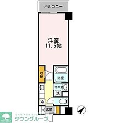 HillFlatOsaki 1Kの間取図画像