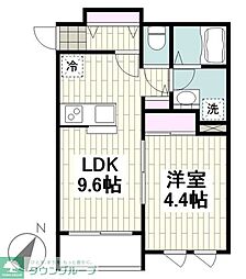 (仮称)目黒区下目黒3丁目新築計画 1LDKの間取図画像