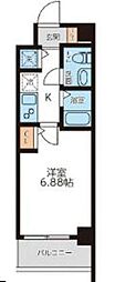 メゾン西馬込 1Kの間取図画像
