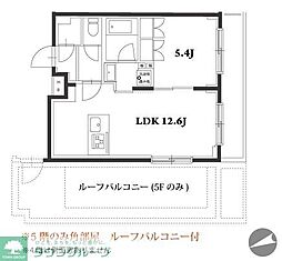 アジールコート品川中延 1LDKの間取図画像