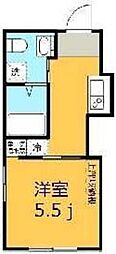 スカイヒルズ戸越公園 1Kの間取図画像
