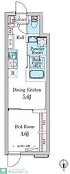 デュオメゾン蒲田ノース 1DKの間取図画像