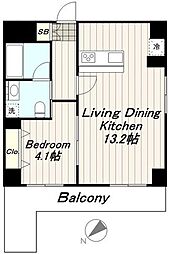 AtHomeRESIDENCE 1LDKの間取図画像