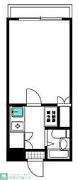クレセント田園調布 1Kの間取図画像