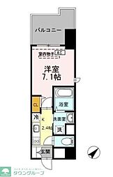 HillFlatOsaki 1Kの間取図画像