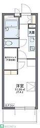 リバーアイランド 1Kの間取図画像