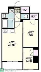 ロイジェント戸越銀座 2LDKの間取図画像