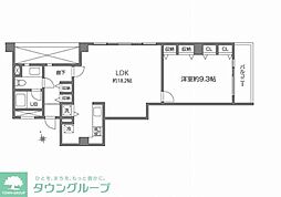 ハウス東雪谷 1LDKの間取図画像