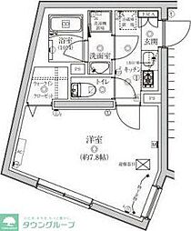 VERXEED STAIR Musashi-koyama 1Kの間取図画像