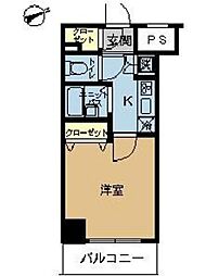 スカイコート・ヴィーダ五反田ウエスト 1Kの間取図画像