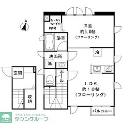 カーサブリランテ 1LDKの間取図画像