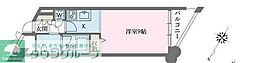 ドゥーエ学芸大学 ワンルームの間取図画像