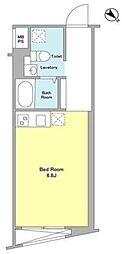 GRAVASENZOKU ワンルームの間取図画像