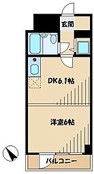 ナルセガオカマンション 3階1DKの間取り