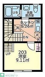 メゾンセレーヌ 1Kの間取図画像