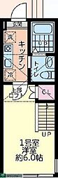 仮)シティハイツ新磯野2号棟 1Kの間取図画像
