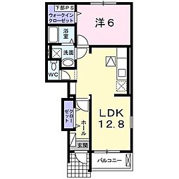 リヴィエール・イル3 1LDKの間取図画像